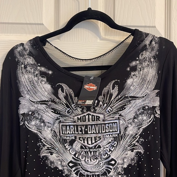 Never used Harley Davidson women’s Bling  blouse - Picture 5 of 5